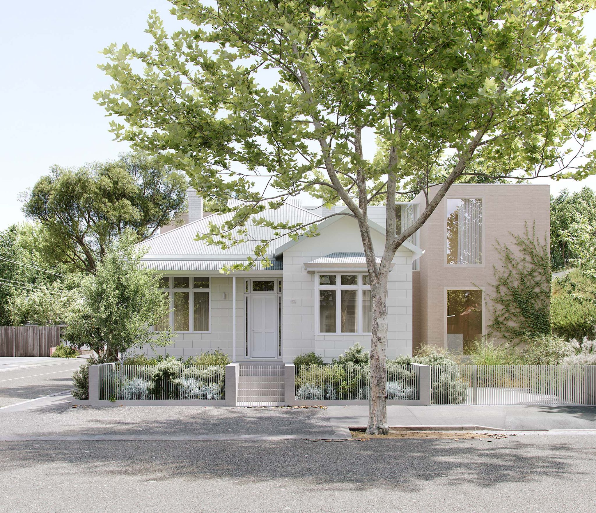 Echo.2 facade, a sustainable passivhaus townhouse in Hawthorn