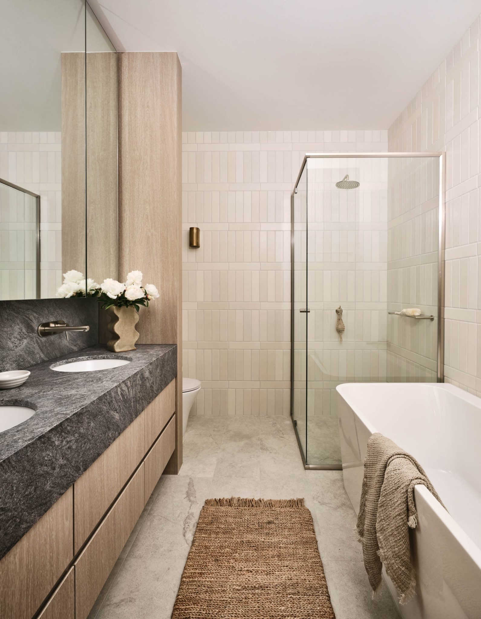 Echo.1 bathroom, a completed sustainable townhouse in Hawthorn