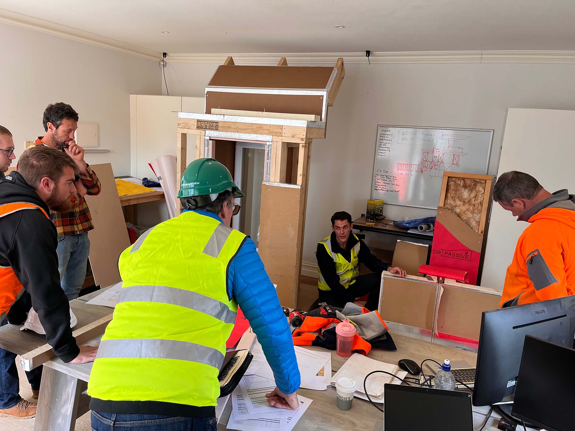 Echo.1 passivhaus open day for residents to see the build progress